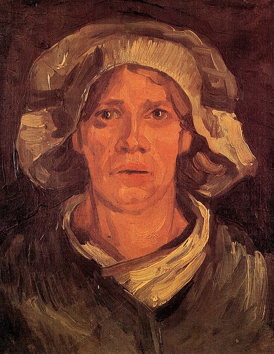 Head of a Peasant Woman with White Cap. Vincent van Gogh