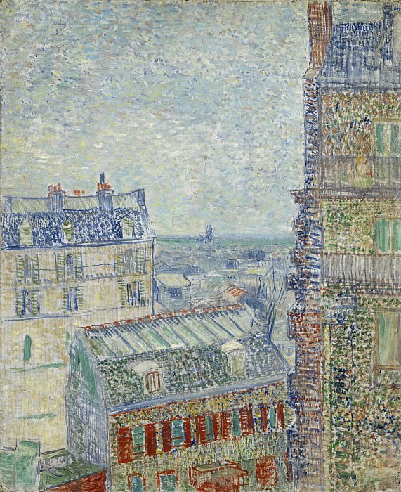 Вид Парижа из комнаты Винсента на улице Лепик. Винсент Ван Гог