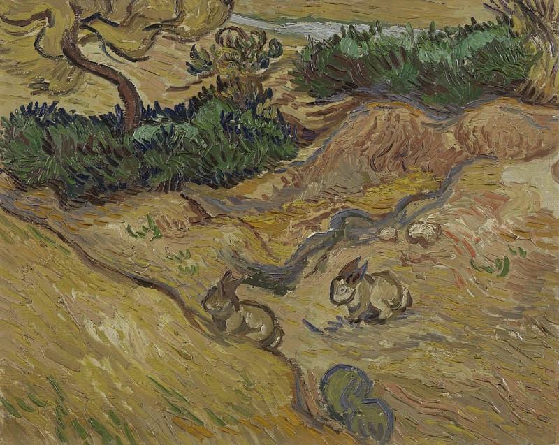 Пейзаж с двумя зайцами, Винсент Ван Гог