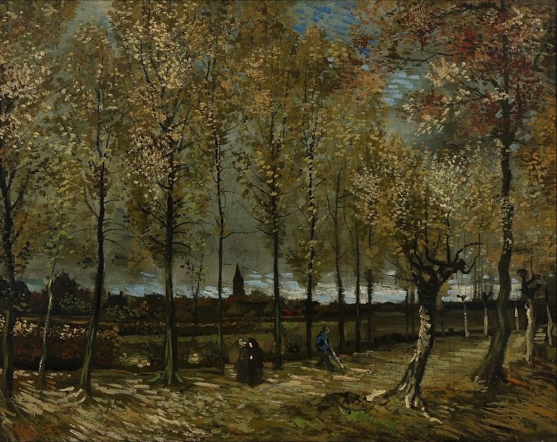 Lane with Poplars, 1885. Vincent van Gogh