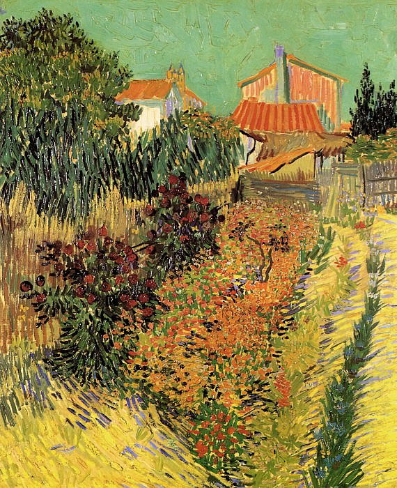 Garden Behind a House. Vincent van Gogh
