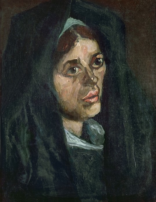 Head of a Peasant Woman in a Green Shawl. Vincent van Gogh