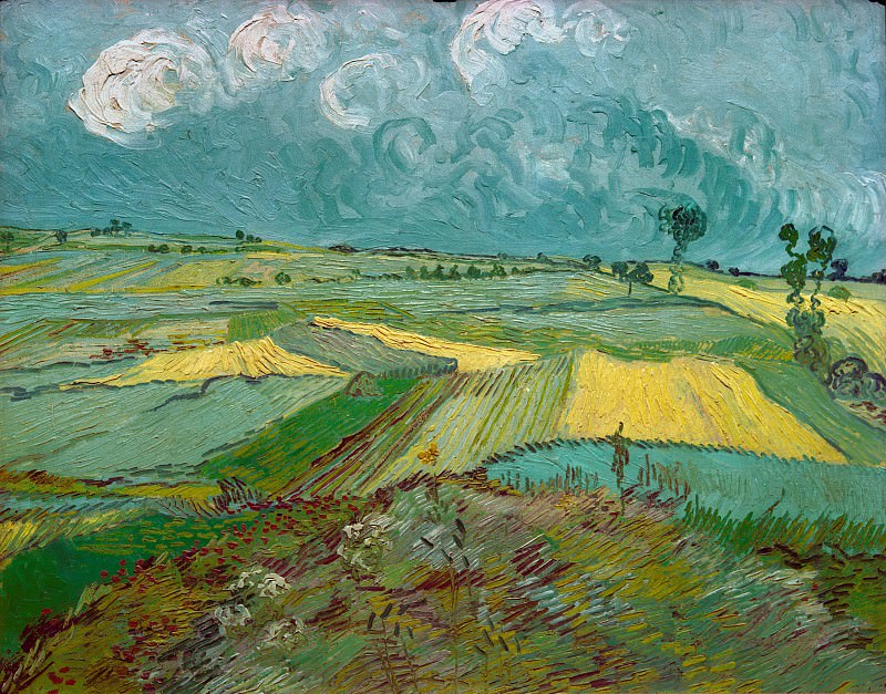 Пшеничное поле в Овере под кучевыми облаками, Винсент Ван Гог