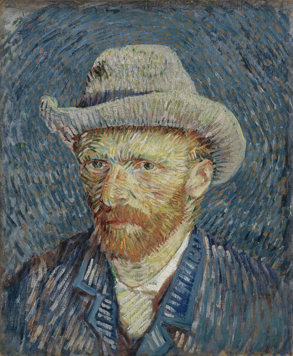 Автопортрет в серой фетровой шляпе, Винсент Ван Гог