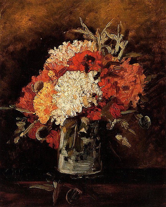 Vase with Carnations. Vincent van Gogh