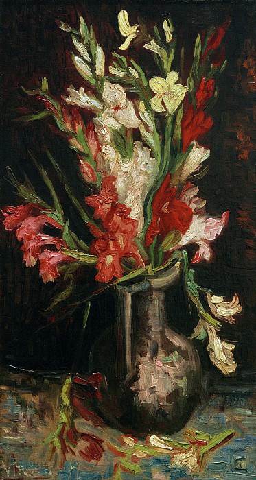 Vase with Red Gladioli. Vincent van Gogh