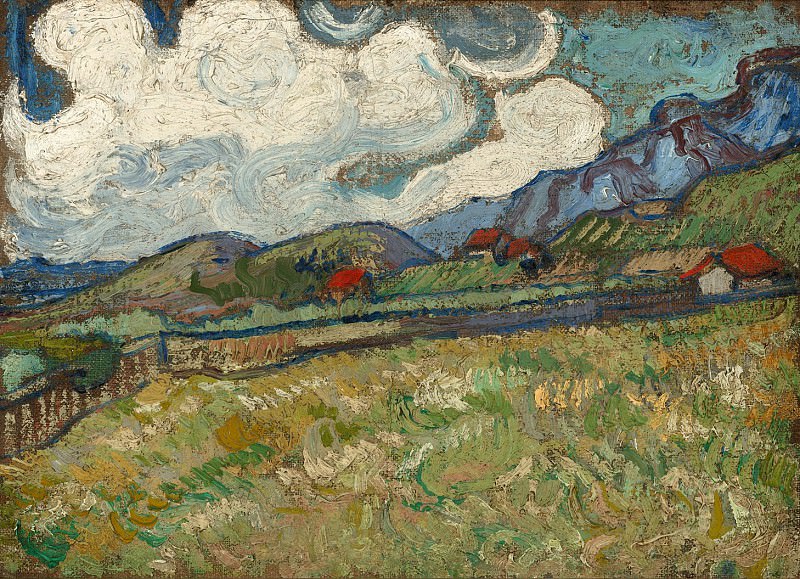 Wheat Field Behind Saint-Paul Hospital. Vincent van Gogh