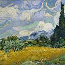 Пшеничное поле с кипарисами, Винсент Ван Гог