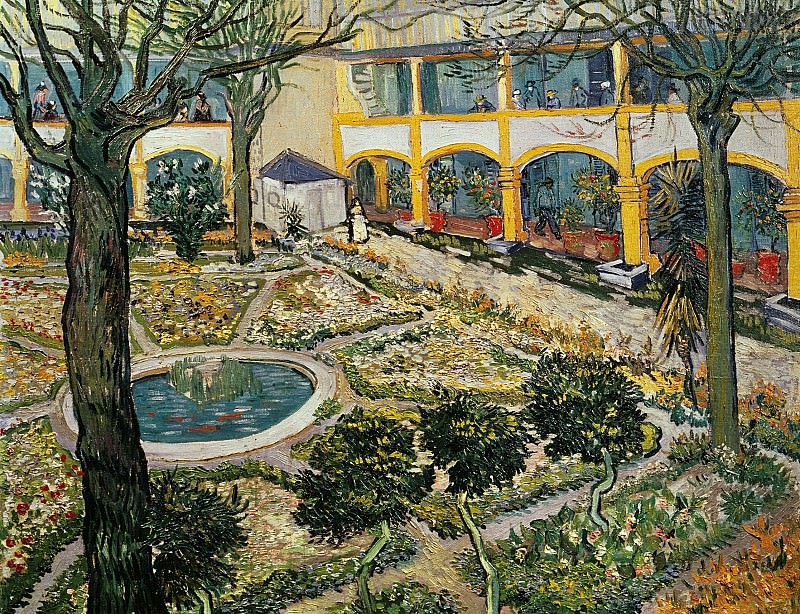 The Courtyard of the Hospital at Arles. Vincent van Gogh
