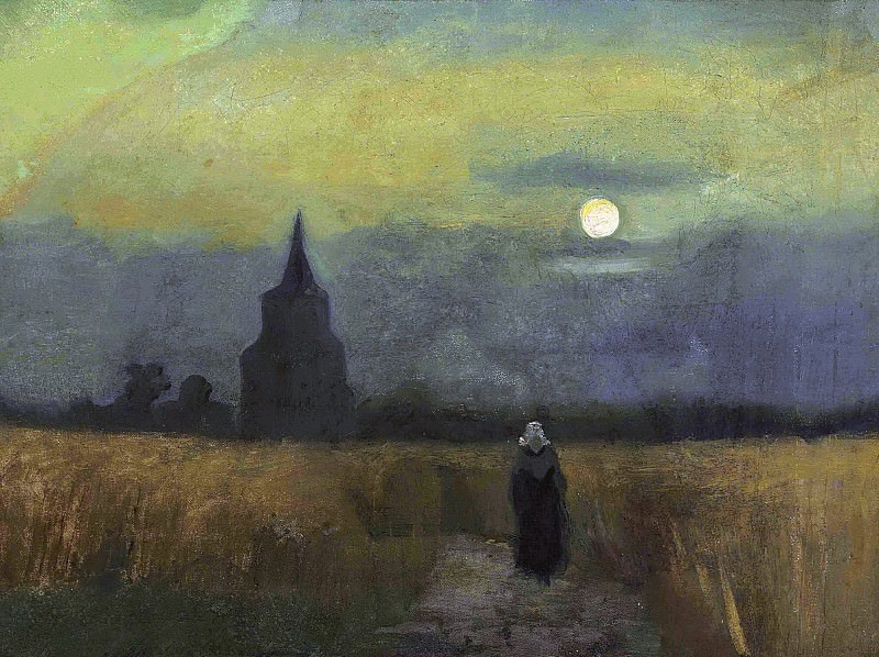 Старая башня на закате, Винсент Ван Гог