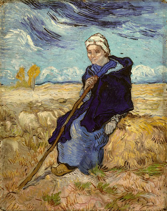The Shepherdess (after Millet). Vincent van Gogh