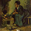 Крестьянка, готовящая на огне, Винсент Ван Гог