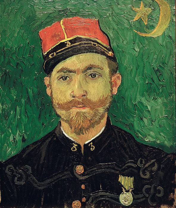 Portrait of Milliet, Second Lieutenant of the Zouaves. Vincent van Gogh