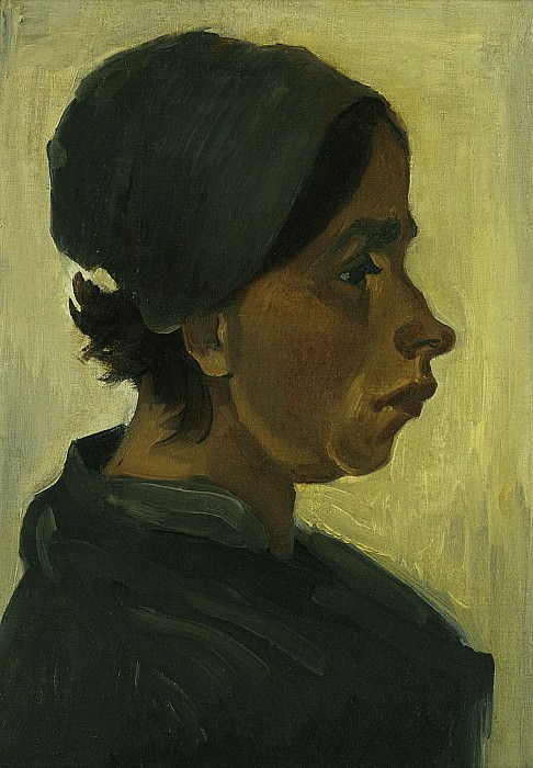 Head of a Peasant Woman with Dark Cap. Vincent van Gogh