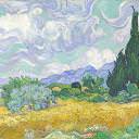Пшеничное поле с кипарисами, Винсент Ван Гог