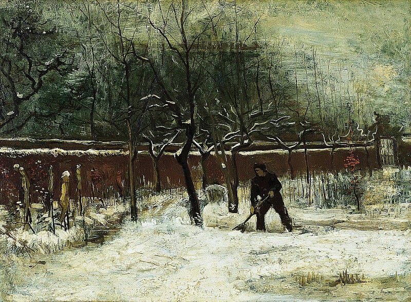 The Parsonage Garden at Nuenen in the Snow. Vincent van Gogh
