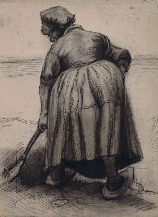 Peasant Woman Digging. Vincent van Gogh