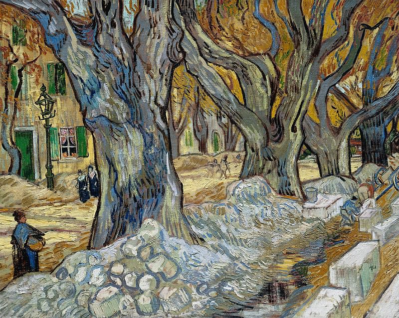 Large Plane Trees (The Road Menders). Vincent van Gogh