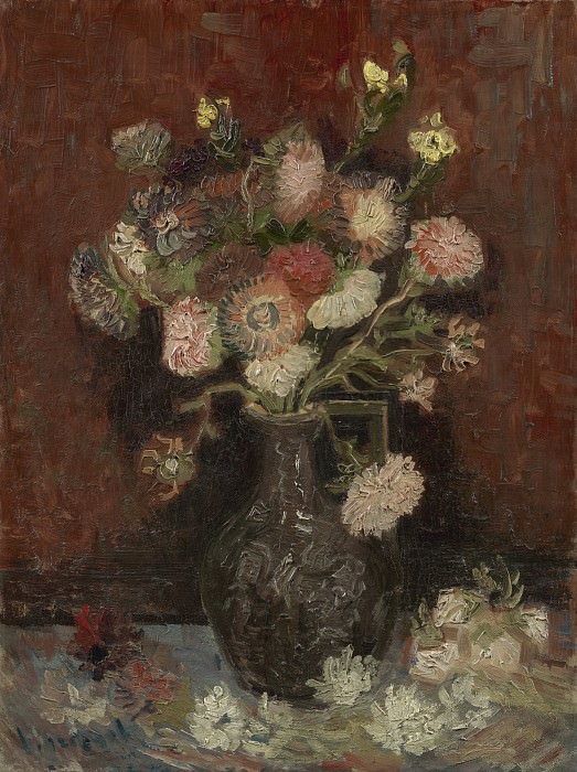 Vase with Asters and Phlox. Vincent van Gogh