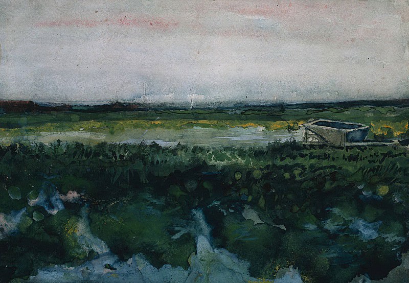 The Heath with a Wheelbarrow. Vincent van Gogh