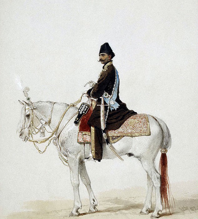 Zichy, Mihaly - Nasir ad-Din Shah on a horse. Hermitage ~ Part 05