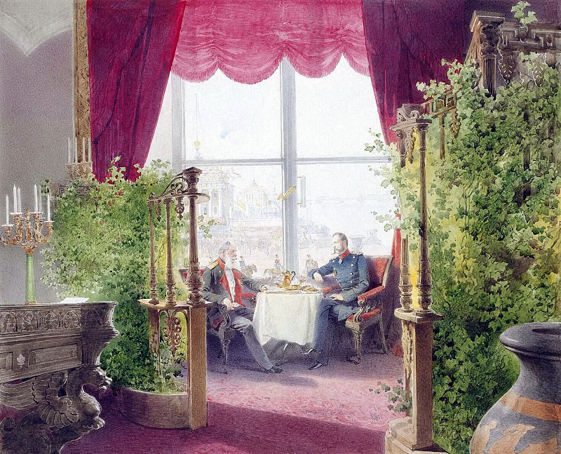 Зичи, Михай - Завтрак императоров Александра II и Вильгельма I в зимнем дворце. Эрмитаж ~ часть 5