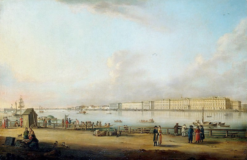 Mayr Johann Georg de - View of the Winter Palace of the Vasilevsky Island. Hermitage ~ part 07