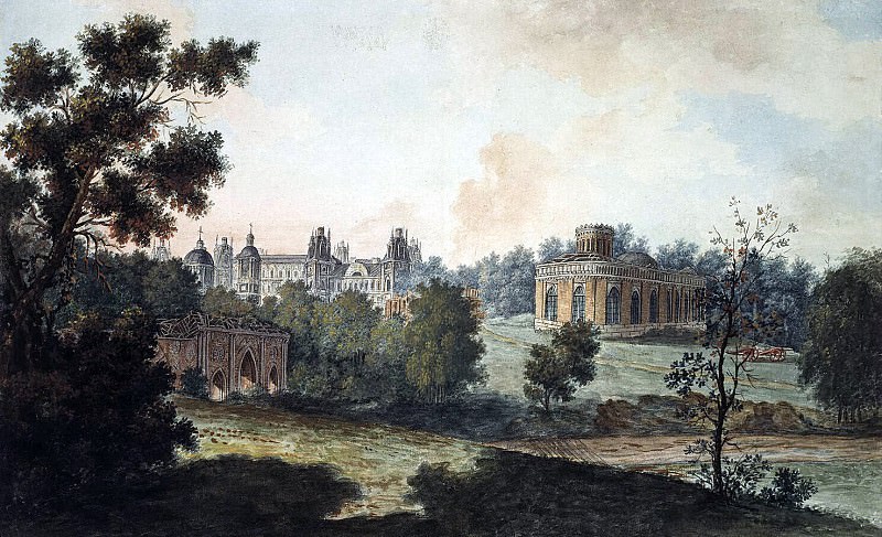 Alekseev, Fedor - Panoramic view of Tsarina. Hermitage ~ Part 01