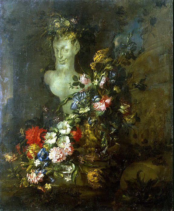 Peirano, Genovese - Flowers and a bust of a faun. Hermitage ~ part 09