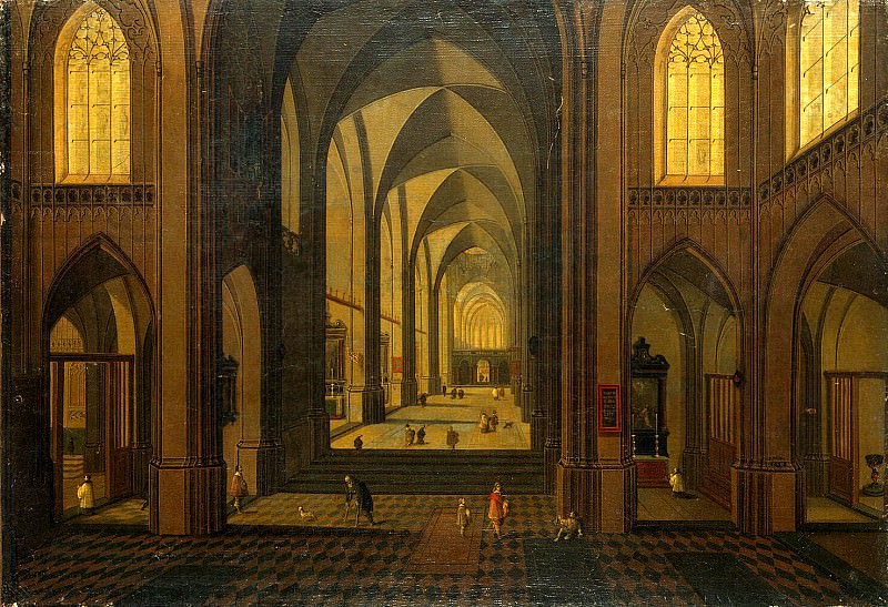Neffs, Peter Younger - Interior of a Gothic church. Hermitage ~ part 09