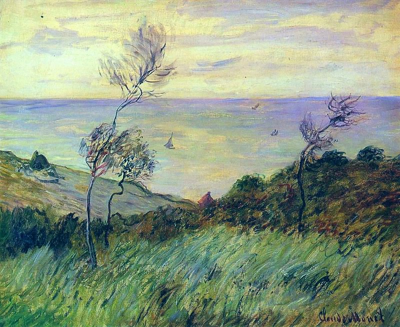 Cliffs of Varengeville, Gust of Wind. Claude Oscar Monet