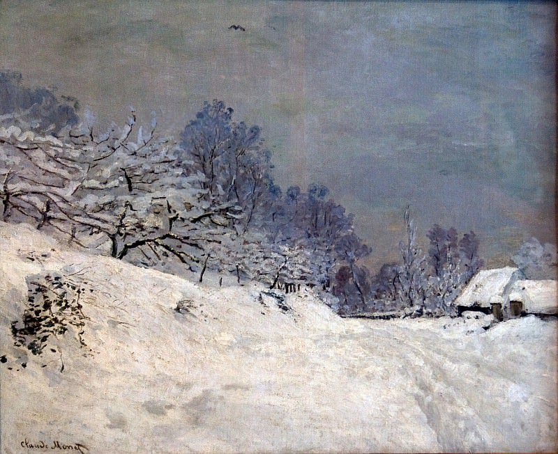 The Road in front of Saint-Simeon Farm in Winter. Claude Oscar Monet