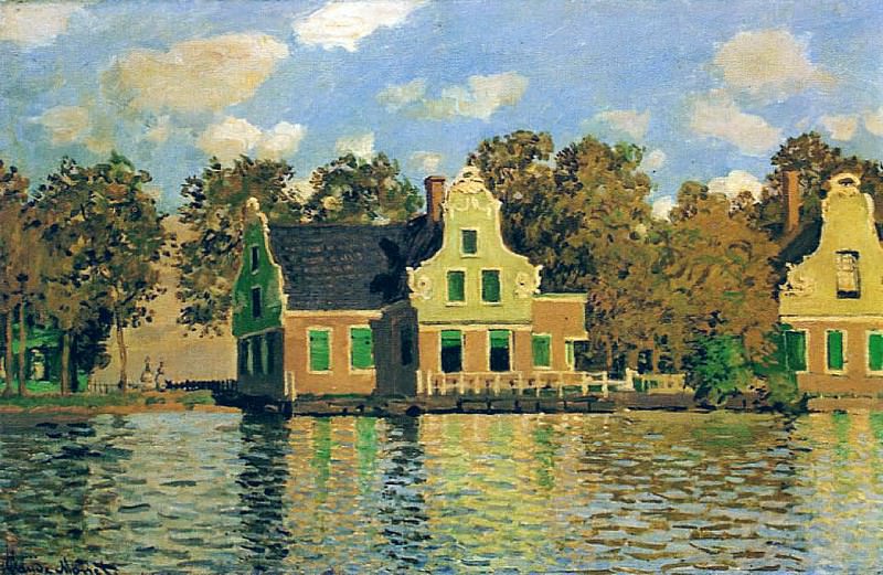 Houses on the Zaan River at Zaandam. Claude Oscar Monet
