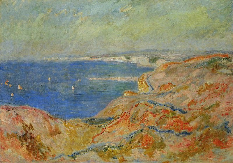 On the Cliff near Dieppe. Claude Oscar Monet