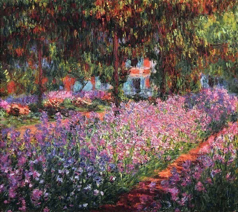 Irises in Monetв’s Garden (01). Claude Oscar Monet