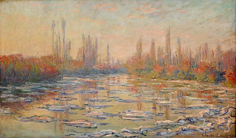 Floating Ice on the Seine 02. Claude Oscar Monet