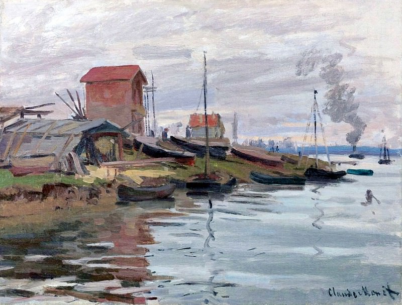 The Seine at Petit Gennevilliers. Claude Oscar Monet