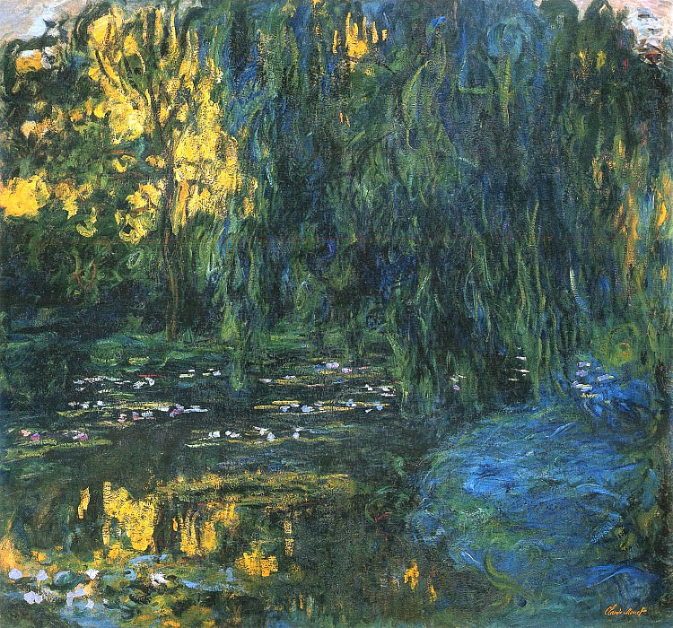 Weeping Willow and Water-Lily Pond (detail). Claude Oscar Monet