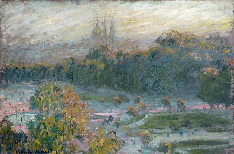The Tuileries (study). Claude Oscar Monet