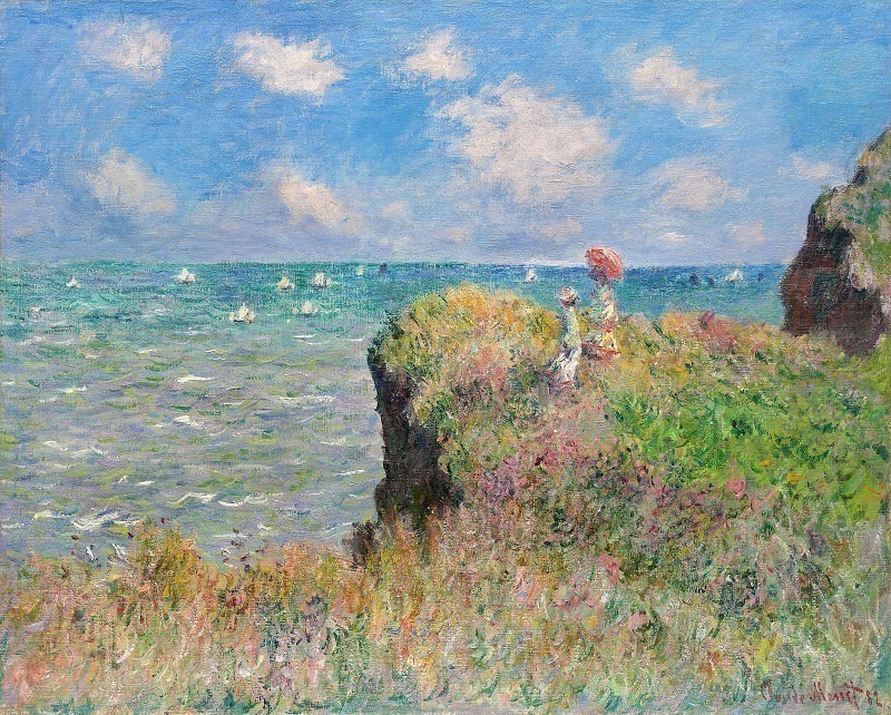 Clifftop Walk at Pourville. Claude Oscar Monet