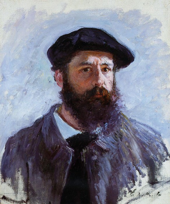 Self Portrait with a Beret. Claude Oscar Monet