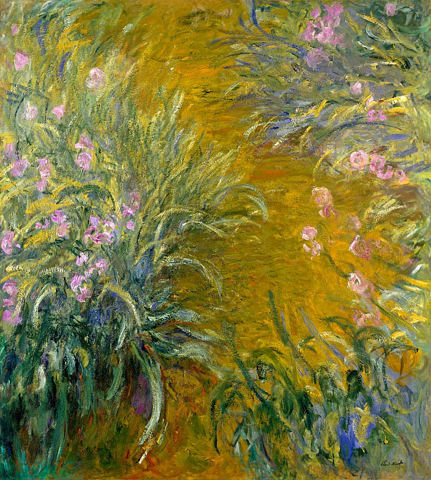 Path through the Irises 01. Claude Oscar Monet