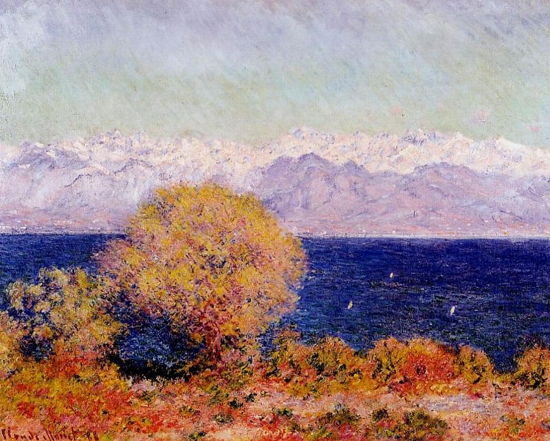 View of Cap dвЂ™Antibes. Claude Oscar Monet