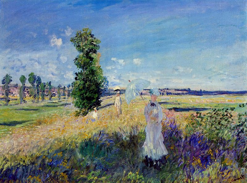 The Promenade, Argenteuil. Claude Oscar Monet