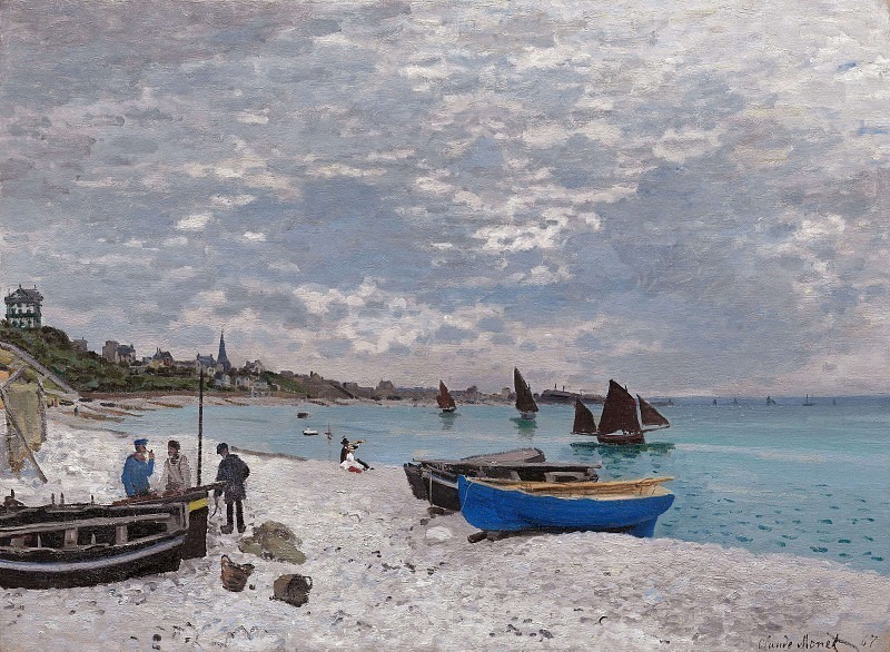 The Beach at Sainte-Adresse. Claude Oscar Monet