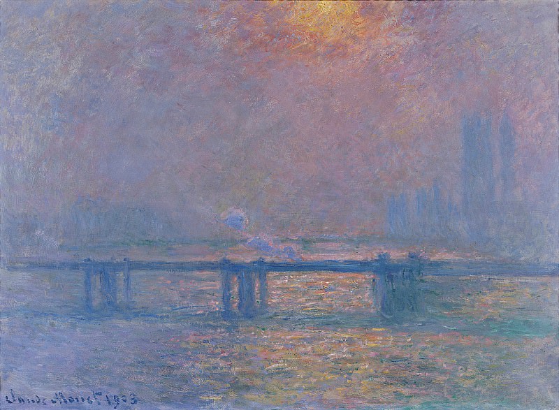 Charing Cross Bridge, The Thames. Claude Oscar Monet