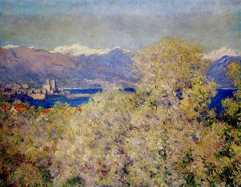 Antibes - View of the Salis Gardens. Claude Oscar Monet