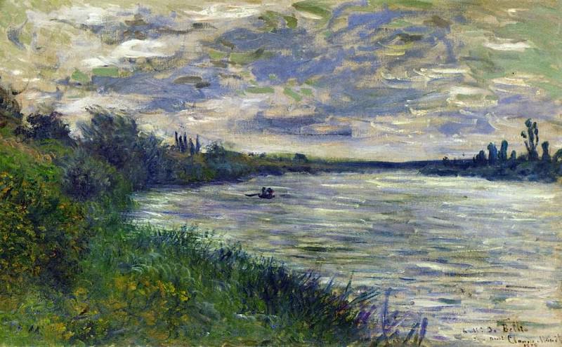 The Seine near Vetheuil, Stormy Weather. Claude Oscar Monet