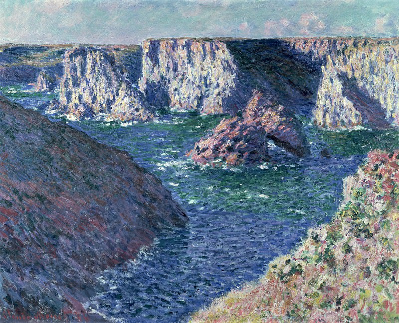 Rocks at Belle-Ile. Claude Oscar Monet