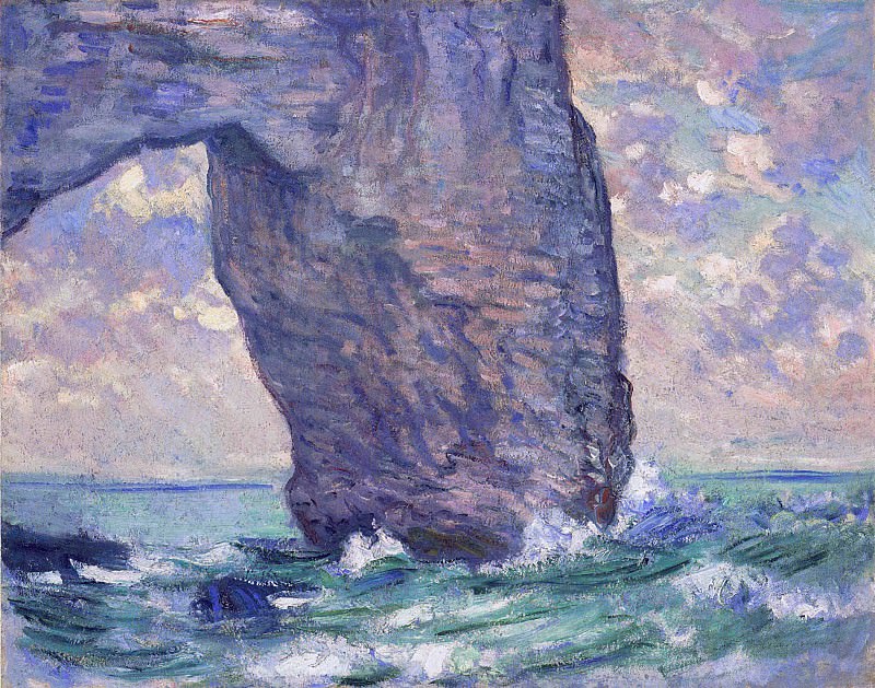 The Manneport, Seen from Below. Claude Oscar Monet